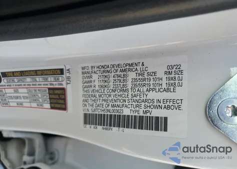 2022 Acura Rdx Technology from USA, damaged, VIN 5J8TC1H53NL003623
